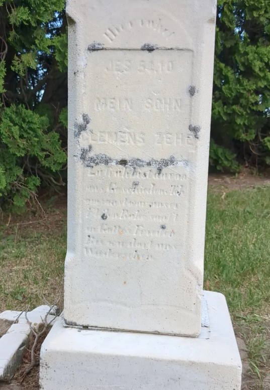 Marble grave marker